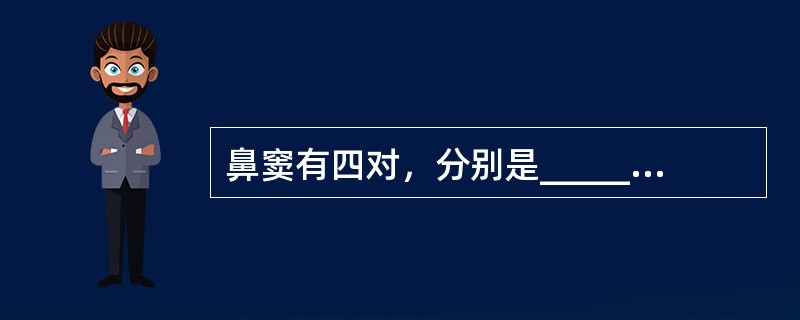 鼻窦有四对，分别是______、______、_____、_______。