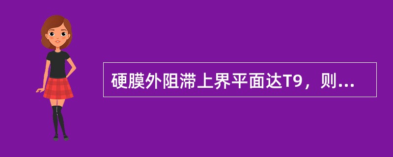 硬膜外阻滞上界平面达T9，则上界运动平面在（）