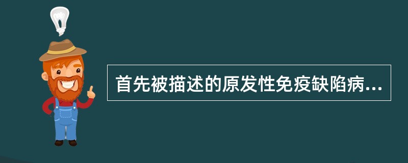 首先被描述的原发性免疫缺陷病是（）