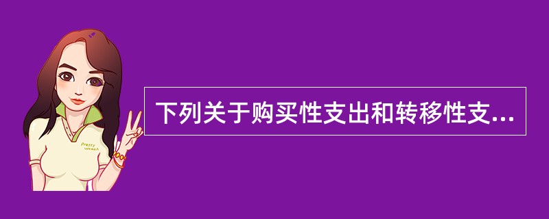 下列关于购买性支出和转移性支出对经济影响的说法，正确的有（）。