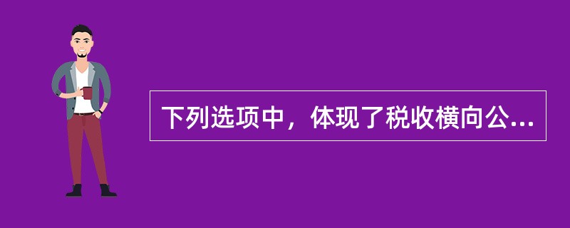 下列选项中，体现了税收横向公平原则的是（）。