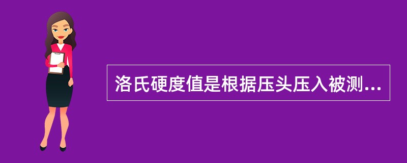 洛氏硬度值是根据压头压入被测定材料的压痕深度得出。