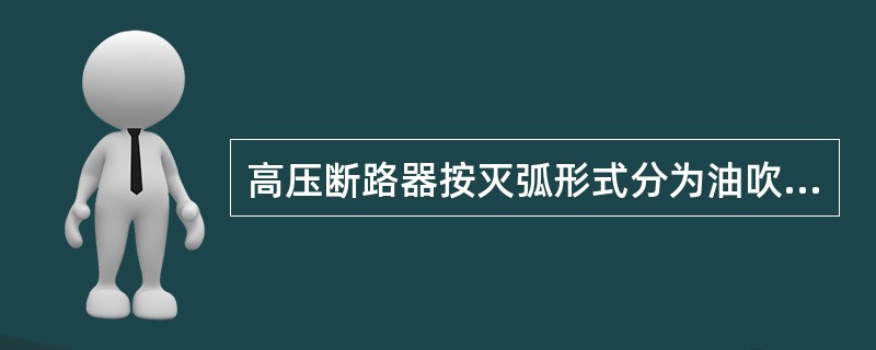 高压断路器按灭弧形式分为油吹灭弧、气吹灭弧、磁吹灭弧、油自然灭弧、（）和自然灭弧