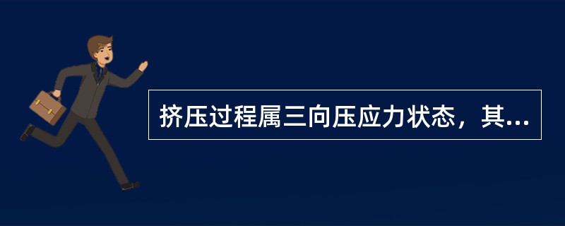 挤压过程属三向压应力状态，其变形图示为（）。