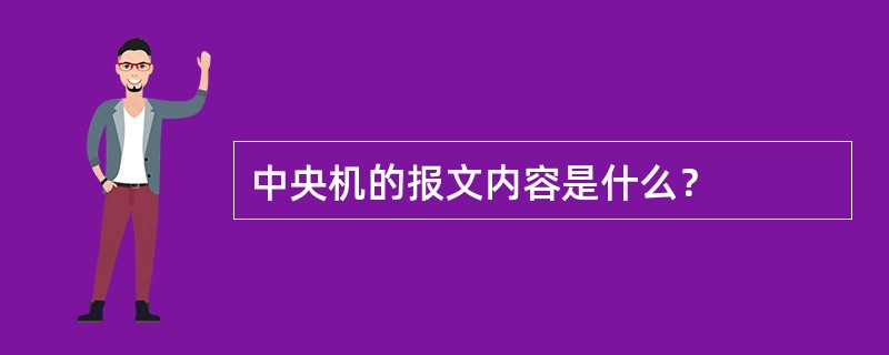 中央机的报文内容是什么？