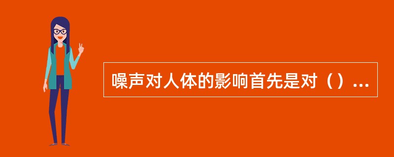 噪声对人体的影响首先是对（）的损害，会造成听力下降和噪声性耳聋；此外对（）、（）