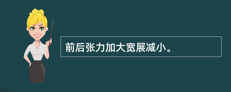 前后张力加大宽展减小。