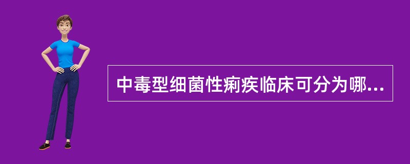 中毒型细菌性痢疾临床可分为哪几型（）