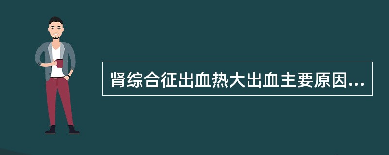 肾综合征出血热大出血主要原因除外下哪项.（）