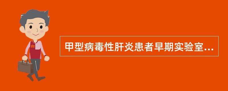 甲型病毒性肝炎患者早期实验室诊断的标准是（）