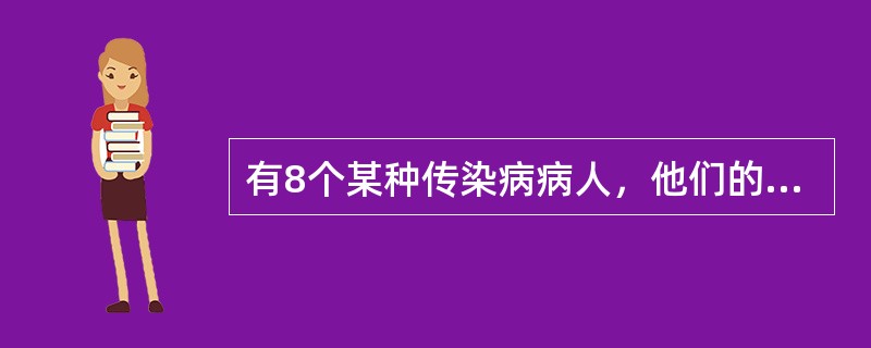 有8个某种传染病病人，他们的潜伏期分别为2、1、21、7、12.1、4、13，其