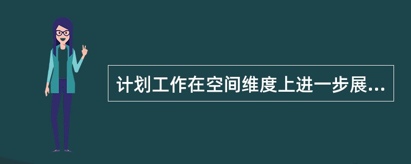 计划工作在空间维度上进一步展开和细化指的是什么？