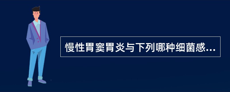 慢性胃窦胃炎与下列哪种细菌感染有关（）