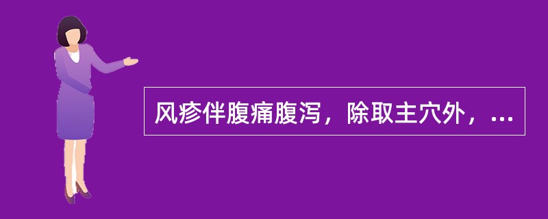 风疹伴腹痛腹泻，除取主穴外，还宜加（）。