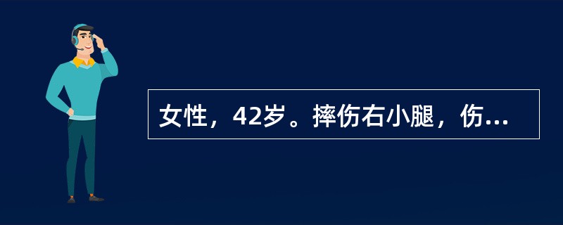 女性，42岁。摔伤右小腿，伤后X线检查提示胫腓骨中下段横形骨折。首选的治疗是（）