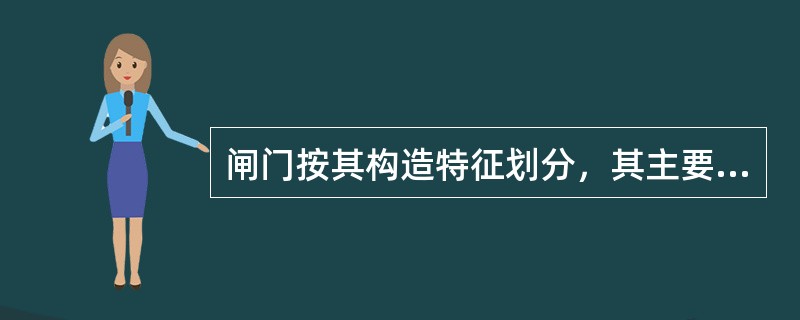 闸门按其构造特征划分，其主要形式包括（）。