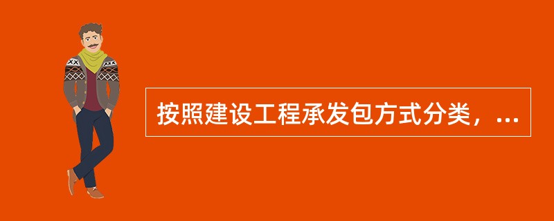 按照建设工程承发包方式分类，建设工程合同类型包括（）。