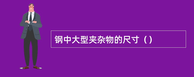 钢中大型夹杂物的尺寸（）