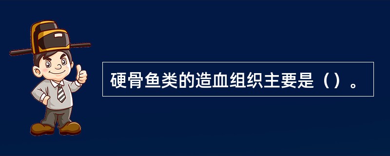 硬骨鱼类的造血组织主要是（）。