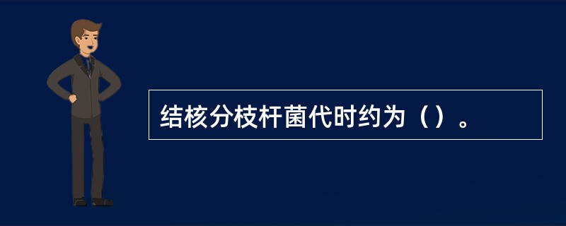 结核分枝杆菌代时约为（）。