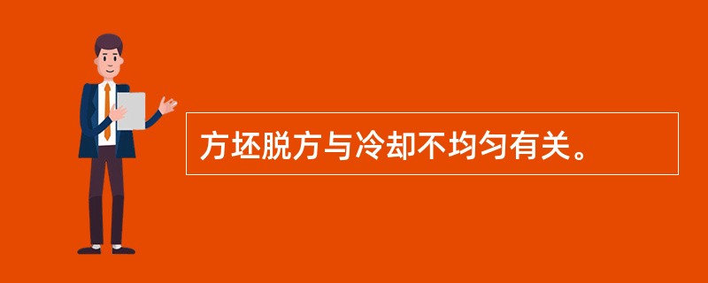 方坯脱方与冷却不均匀有关。