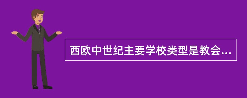 西欧中世纪主要学校类型是教会学校，它分为()等几个层次。