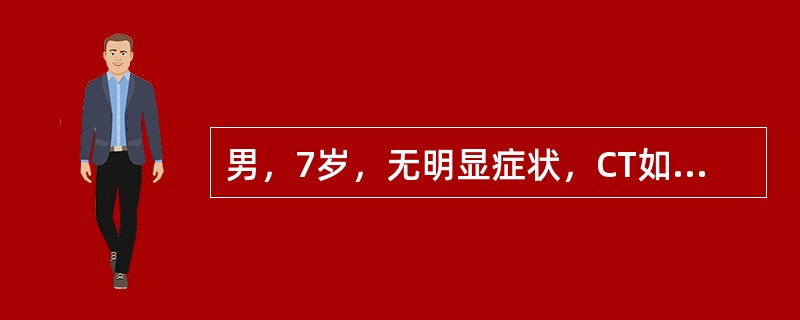 男，7岁，无明显症状，CT如图所示，最可能的诊断是（）