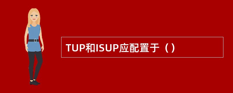 TUP和ISUP应配置于（）