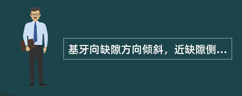 基牙向缺隙方向倾斜，近缺隙侧倒凹大，远缺隙侧倒凹小，此时绘出的观测线为（）