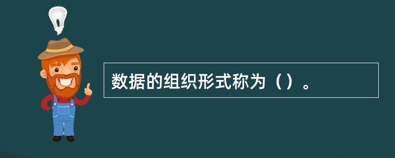 数据的组织形式称为（）。