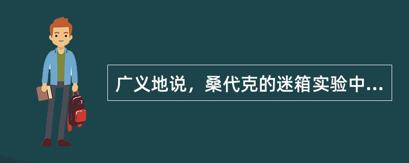 广义地说，桑代克的迷箱实验中的猫学会了逃出迷箱，则猫解决了问题。()