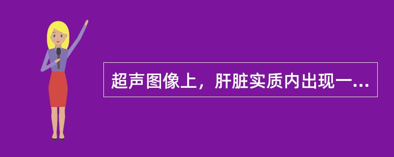 超声图像上，肝脏实质内出现一个圆形液性暗区，首先应考虑为（）