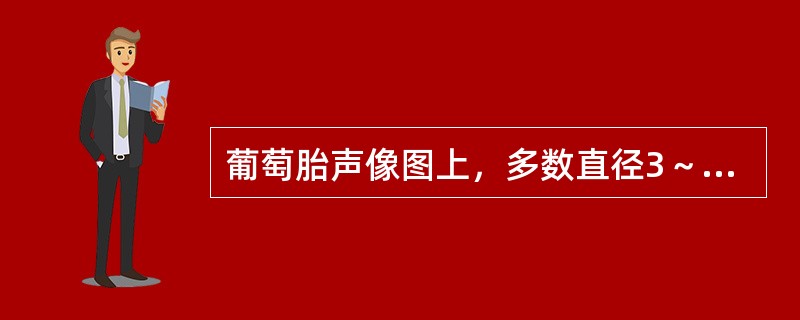 葡萄胎声像图上，多数直径3～5mm无回声囊泡，最大可能是（）