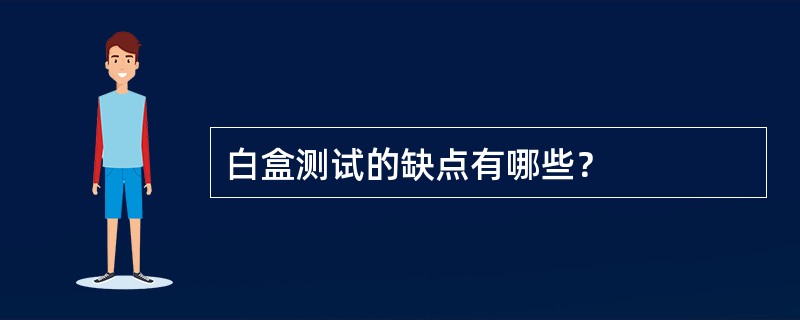 白盒测试的缺点有哪些？