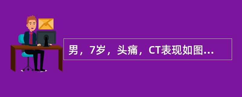 男，7岁，头痛，CT表现如图，最可能的诊断是（）