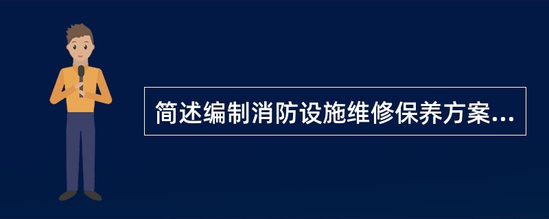 简述编制消防设施维修保养方案的主要依据有哪些。