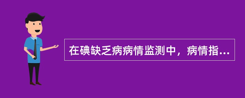 在碘缺乏病病情监测中，病情指标是指：（）