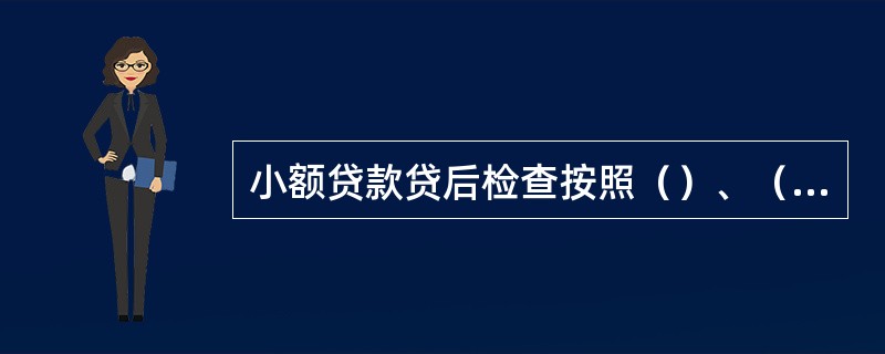 小额贷款贷后检查按照（）、（）原则，由（）负责贷后检查工作。