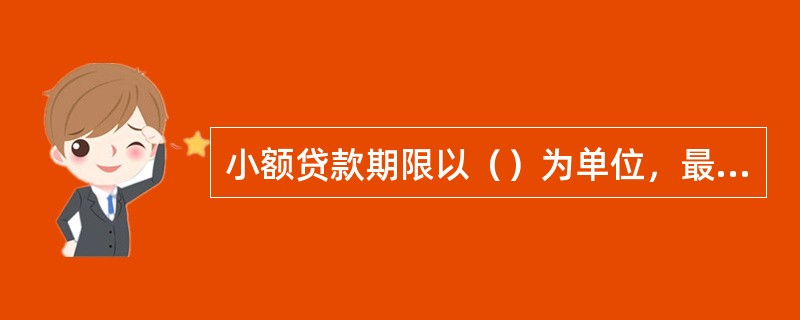 小额贷款期限以（）为单位，最短为（）个月，最长为（）个月。