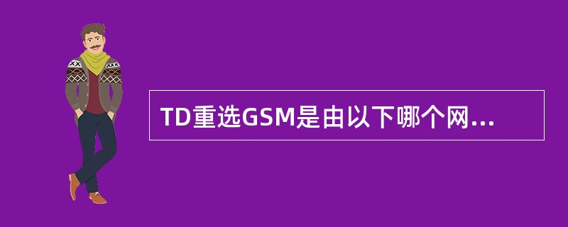 TD重选GSM是由以下哪个网络实体发起的？（）