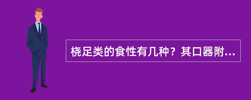 桡足类的食性有几种？其口器附肢如何与食性相适应？