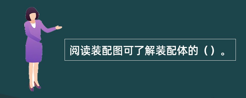 阅读装配图可了解装配体的（）。