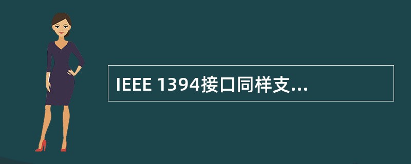 IEEE 1394接口同样支持设备热插拔 IEEE 1394接口同样支持设备热插拔