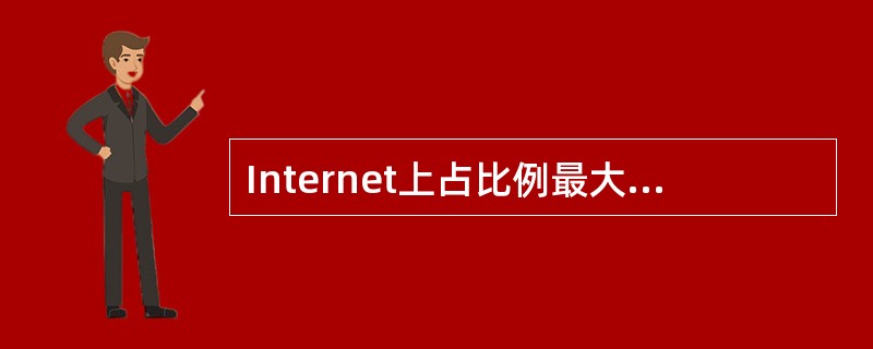 Internet上占比例最大的服务项目之一是（）