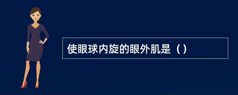 使眼球内旋的眼外肌是（）