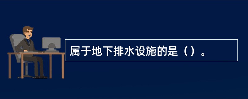 属于地下排水设施的是（）。