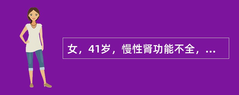 女，41岁，慢性肾功能不全，结合图像，最可能的诊断是()