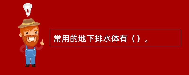 常用的地下排水体有（）。