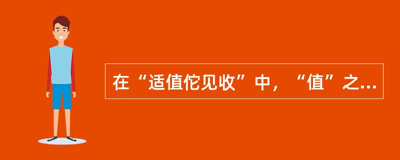 在“适值佗见收”中，“值”之义为（）