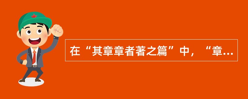 在“其章章者著之篇”中，“章章”之义为（）